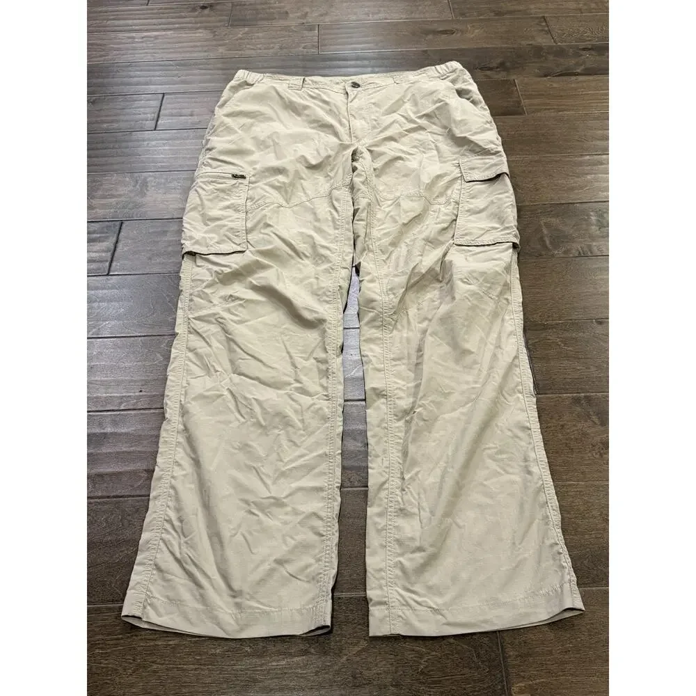 Columbia Mens Beige Hiking Kestrel Trail Cargo Pants Regular Fit 36x32 XM0104